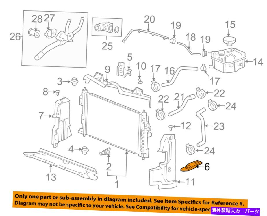 GM OEM-Radiator Lower Bracket 20980222カテゴリRadiator状態海外直輸入品 新品メーカー車種発送詳細 送料無料 （※北海道、沖縄、離島は省く）商品詳細輸入商品の為、英語表記となります。Condition: NewManufacturer Warranty: 2 YearReturn Policy: No returns for parts having electrical componentsBrand: GM OEMManufacturer Part Number: 20980222Item Name: Radiator Lower BracketCategory 1: Cooling SystemFitment Type: Direct ReplacementCategory 3: Radiator &amp; ComponentsGenuine OEM: YesUPC: Does not applyCategory 2: CoolingPart Ref# on Diagram: ONLY PART REFERENCE #6 ON THE DIAGRAM IS INCLUDEDQuantity Needed: 1 条件：新品メーカー保証：2年返品ポリシー：電気部品を持っている部品の収益はありませんブランド：GM OEMメーカー部品番号：20980222アイテム名：ラジエーター下ブラケットカテゴリ1：冷却システム装備タイプ：直接交換カテゴリー3：ラジエーター＆amp;コンポーネント本物のOEM：はいUPC：適用されませんカテゴリ2：冷却パートREF＃図の上：図の一部の参照＃6のみが含まれています必要な量：1《ご注文前にご確認ください》■海外輸入品の為、NC・NRでお願い致します。■取り付け説明書は基本的に付属しておりません。お取付に関しましては専門の業者様とご相談お願いいたします。■通常2〜4週間でのお届けを予定をしておりますが、天候、通関、国際事情により輸送便の遅延が発生する可能性や、仕入・輸送費高騰や通関診査追加等による価格のご相談の可能性もございますことご了承いただいております。■海外メーカーの注文状況次第では在庫切れの場合もございます。その場合は弊社都合にてキャンセルとなります。■配送遅延、商品違い等によってお客様に追加料金が発生した場合や取付け時に必要な加工費や追加部品等の、商品代金以外の弊社へのご請求には一切応じかねます。■弊社は海外パーツの輸入販売業のため、製品のお取り付けや加工についてのサポートは行っておりません。専門店様と解決をお願いしております。■大型商品に関しましては、配送会社の規定により個人宅への配送が困難な場合がございます。その場合は、会社や倉庫、最寄りの営業所での受け取りをお願いする場合がございます。■輸入消費税が追加課税される場合もございます。その場合はお客様側で輸入業者へ輸入消費税のお支払いのご負担をお願いする場合がございます。■商品説明文中に英語にて”保証”関する記載があっても適応はされませんのでご了承ください。■海外倉庫から到着した製品を、再度国内で検品を行い、日本郵便または佐川急便にて発送となります。■初期不良の場合は商品到着後7日以内にご連絡下さいませ。■輸入商品のためイメージ違いやご注文間違い当のお客様都合ご返品はお断りをさせていただいておりますが、弊社条件を満たしている場合はご購入金額の30％の手数料を頂いた場合に限りご返品をお受けできる場合もございます。(ご注文と同時に商品のお取り寄せが開始するため)（30％の内訳は、海外返送費用・関税・消費全負担分となります）■USパーツの輸入代行も行っておりますので、ショップに掲載されていない商品でもお探しする事が可能です。お気軽にお問い合わせ下さいませ。[輸入お取り寄せ品においてのご返品制度・保証制度等、弊社販売条件ページに詳細の記載がございますのでご覧くださいませ]&nbsp;