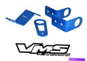 Radiator VMSレーシングKシリーズスワップブラケットEK DC2 W/ HALFサイズのラジエーターブルー VMS Racing K Series Swap Brackets for EG EK DC2 w/ Half Size Radiator Blue