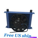 Radiator ユニバーサル15行10anエンジントランスミッションオイルクーラー8 039 039 エレクトリックファンキット With Universal 15 Row 10AN Engine Transmission Oil Cooler 8 039 039 Electric Fan Kit