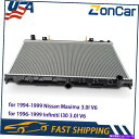 Radiator 1994-1999の1752ラジエーター日産マキシマ/1996-1999 Infiniti I30 3.0L V6 CSF2462 1752 ...