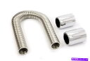 Radiator ロングクロムエンドキャップのレースパワーCO 48ラジエーターホースキットP/N R7311 Racing Power Co 48 In Lo...
