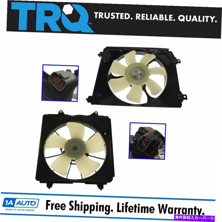 エンジンカバー 06-11 Honda Civic Auto 1.8LのA/C冷却ファンラジエーターコンデンサーアセンブリペア A/C Cooling Fan Radiator Condenser Assembly pair for 06-11 Honda Civic Auto 1.8L