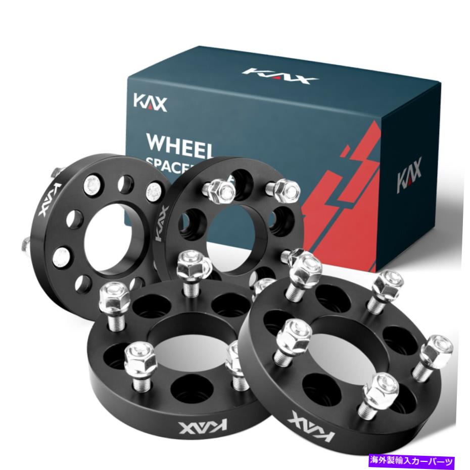 ڡ 4PCS15x100?5x114.3ۥ륢ץ12x1.5 5x4.5֥åڡ 4pcs 1 inch Thick 5x100 to 5x114.3 Wheel Adapters 12x1.5 5x4.5 Black Spacers