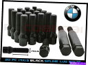 スペーサー 20 PC BMW M14x1.5ブラック50mm拡張スプラインラグボルトチューナー + 2キーロック 20 Pc BMW M14x1.5 Black 50MM Extended Spline Lug Bolts Tuner + 2 Keys Locks(2)