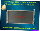 Radiator Dodge 2001-2004 2002 2003 Caravan/Grand Caravanのすべてのアルミニウムラジエーター All Al...