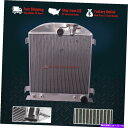 Radiator 3Rowsラジエーター1939-1940 Ford Chopped Chevy V8エンジンがクーラー付き 3Rows Radiator Fo...