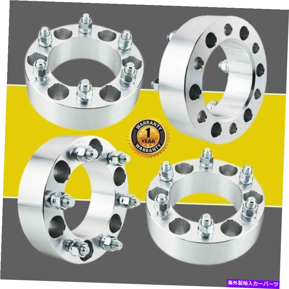 スペーサー 4PCS厚さ2インチ6x5.5ホイールスペーサーアダプター14x1.5 GMC Sierra 1500用スタッド 4PCS 2 Inch Thick 6x5.5 Wheel Spacers Adapters 14x1.5 Studs for GMC Sierra 1500