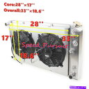 Radiator 1966-1969ビュイックワイルドキャット/ 1973-1977リーガル3列ラジエーターw/ 2×12 ''ファンシュラウド For 196...