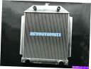 Radiator 3列フルアルミニウムラジエーター1949-1953フォードカーフラットヘッドV8エンジンMT 51 52 3 Row Full Aluminu...