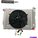 Radiator 3列アルミニウムラジエーターシュラウドファン1967-69 68シボレーポンティアックファイアバードカマロ 3 Row Aluminum Ra...