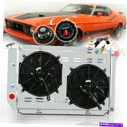 Radiator 69-73フォードマスタングフェアレーントリノマーキュリークーガーの3列ラジエーターシュラウドファン 3 Row Radiator Shroud Fan For 69-73 Ford Mustang Fairlane Torino Mercury Cougar