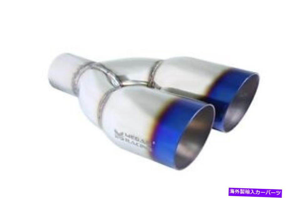 マフラー ミーガンレースユニバーサルツインバーンロール3.5インチヒントマフラーチップMR-UT-TBT-DS Megan Racing Universal Twin Burnt Roll 3.5 Inch Tips Muffler Tip MR-UT-TBT-DS