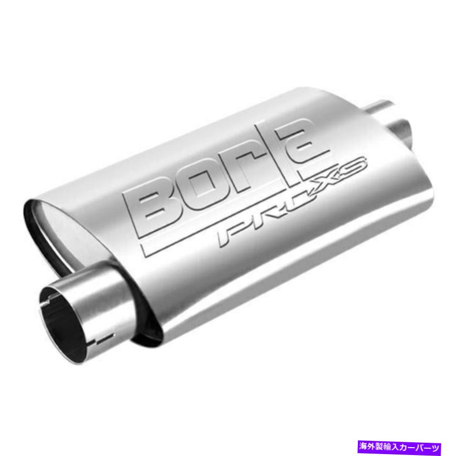 マフラー 排気マフラープロXSステンレス鋼の楕円形のノッチグレーエキゾーストマフラー3 