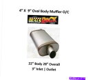 マフラー パフォーマンスエキゾーストステンレスマフラー3 "in | out 4" x 9 "楕円形のボディO/C Performance Exhaust Stainless Muffler 3" In | Out 4" X 9" Oval Body O/C