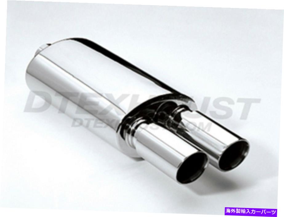 マフラー DTM-117 HI磨かれたステンレスマフラー楕円形のデュアルスラント2.25 "インレット24"の長さ D..
