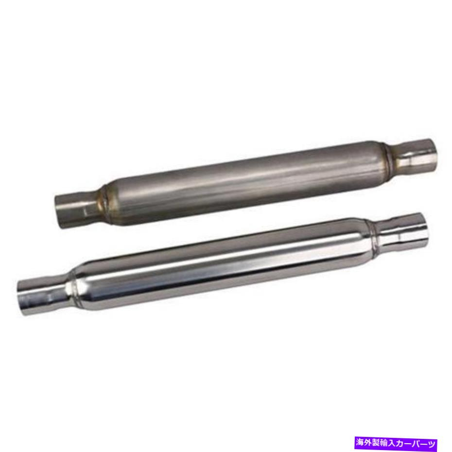 マフラー ステンレススチールガラスパック弾丸マフラー、生のケース Stainless Steel Glasspack Bullet..