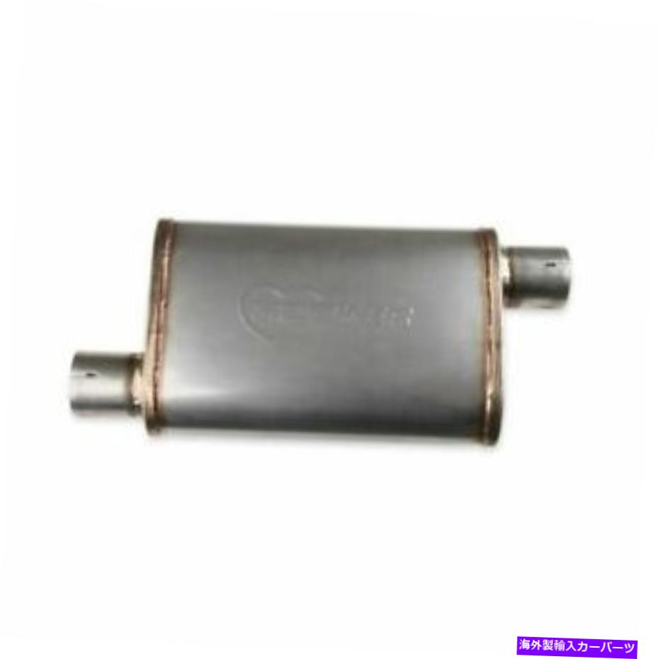 マフラー フッカー21644hkrマフラーvr304楕円形のケースステンレス鋼天然シングル2.50 Hooker 21644HKR..