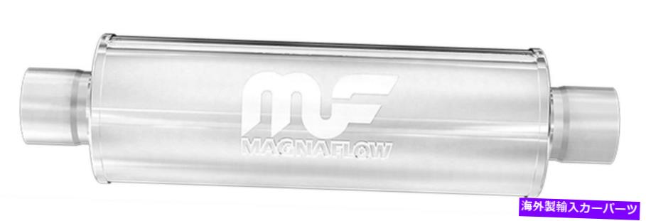 マフラー Magnaflow 10416ステンレス鋼マフラーストレート4 "ラウンドセンター2.5" ID in Out MAGNAFLO..