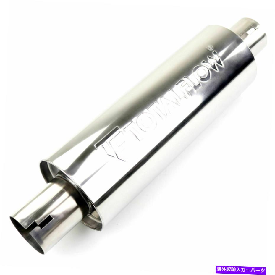 ޥե顼 TotalFlow 22420pnΥåɥȥޥե顼-3.5ID TOTALFLOW 22420PN Polished Notched Ends Exhaust Muffler - 3.5 Inch ID