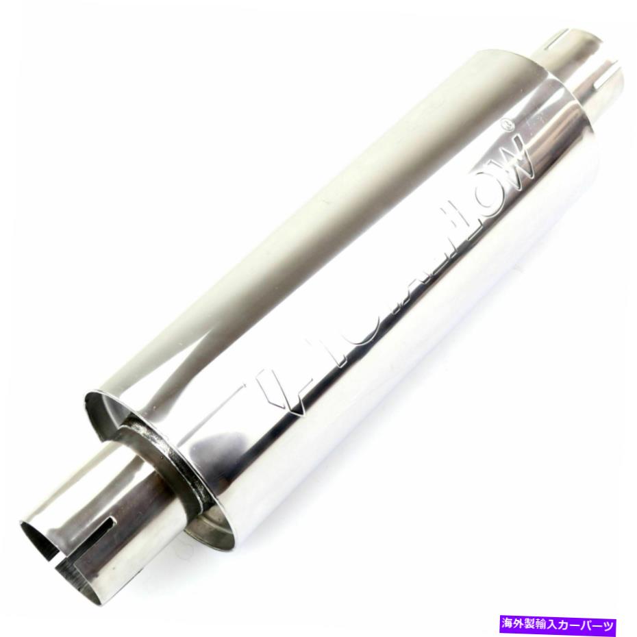 ޥե顼 TotalFlow 22420psᤵ줿åüüȥޥե顼-3.5ID TOTALFLOW 22420PS Polished Slotted Ends Exhaust Muffler - 3.5 Inch ID