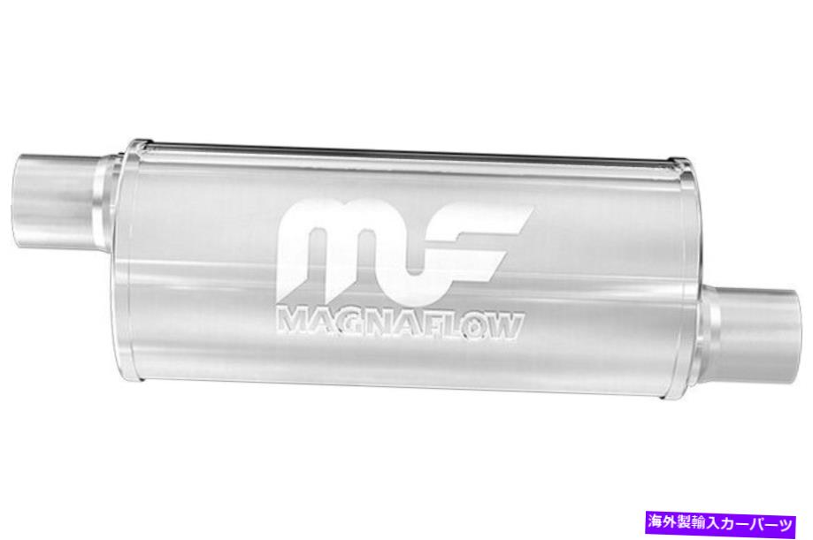 マフラー マグナフローマフラーオフセット6 "ラウンド14"ボディ20 "全体で2.25" Magnaflow Muffler Off..