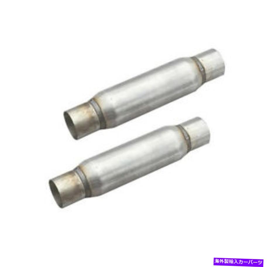 マフラー パフォーマンスストリートオフロード17 "弾丸ガラスパックマフラーはアルミ酸2.25"ペア PERFO..