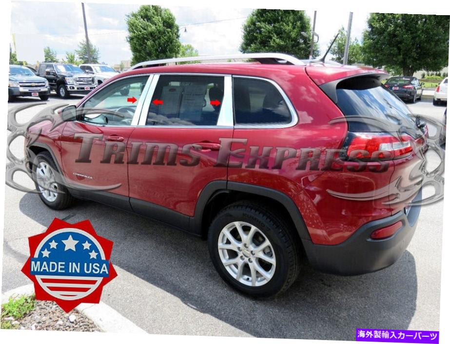 ɥԥ顼 եåȡ2014-2021ץ6PCԥ顼ݥȥƥ쥹ȥɥС fit:2014-2021 Jeep Cherokee 6Pc Pillar Post Stainless Steel Trim Door Cover