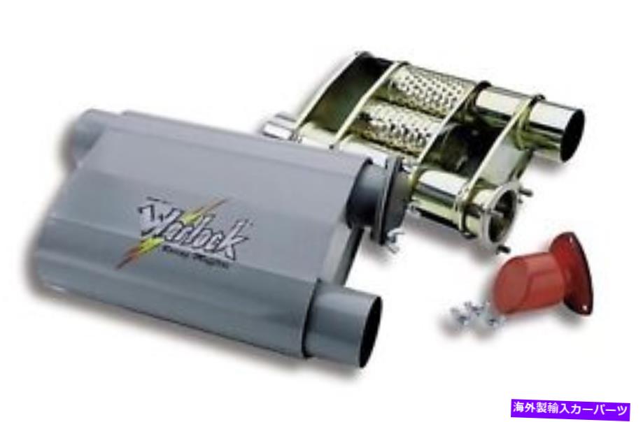 マフラー FlowTech 50551FLT Warlock Racing Muffler Flowtech 50551FLT Warlock Racing Muffler