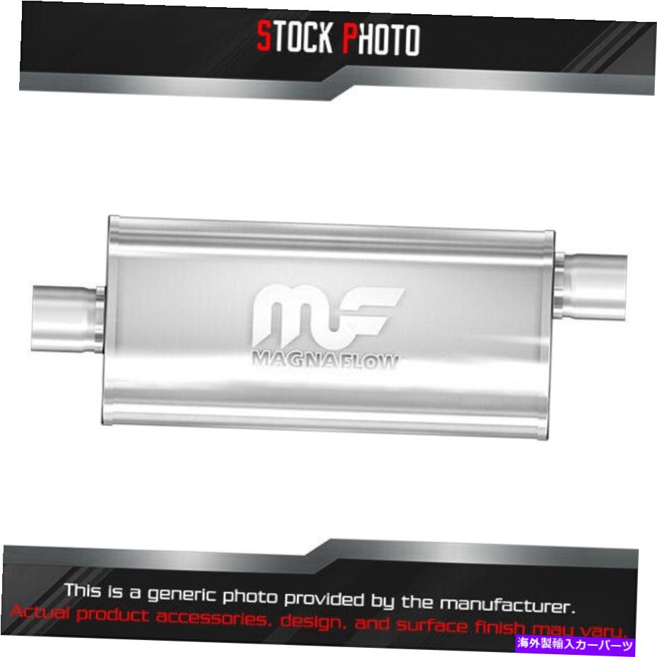 マフラー マグナフローステンレス鋼卵形双方向サテン排気マフラー（2 "中心ID MagnaFlow Stainless Ste..