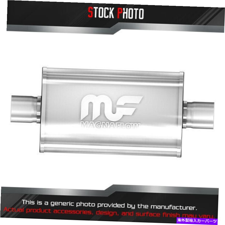 マフラー マグナフローステンレス鋼卵形双方向サテン排気マフラー（2 "中心ID MagnaFlow Stainless Ste..