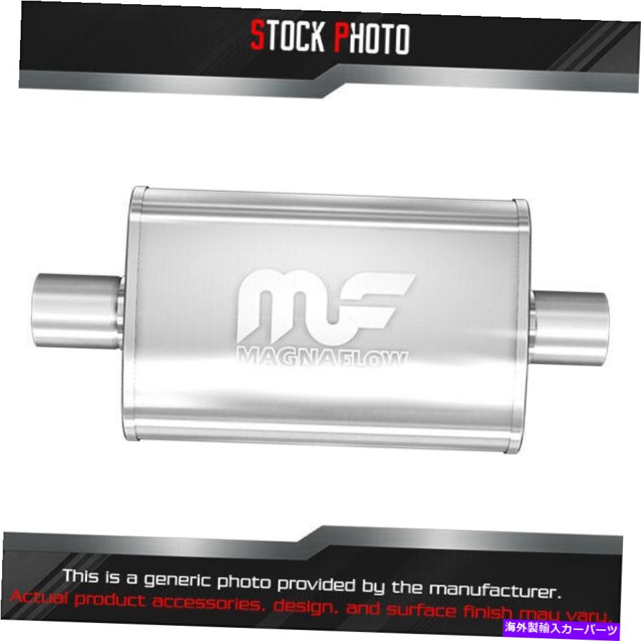マフラー マグナフローステンレス鋼卵形双方向サテン排気マフラー（2.5 "中心I MagnaFlow Stainless St..