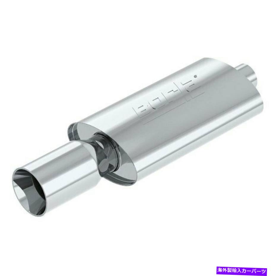 マフラー エキゾーストマフラーブーマーシリーズステンレス鋼の楕円形のサンパーレースシルバーエキゾースト Exhaust Muffler Boomer Series Stainless Steel Oval Thumper Race Silver Exhaust