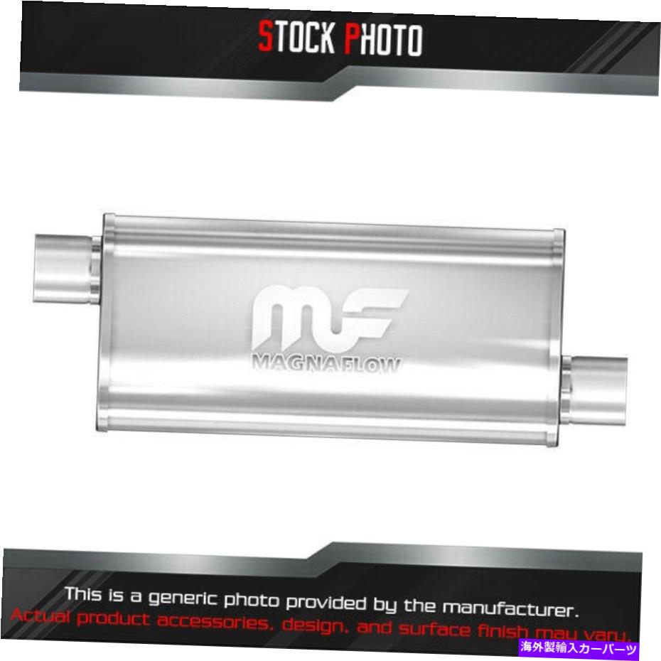 マフラー マグナフローステンレス鋼卵形双方向ポリッシュ排気マフラー（3 "オフセット MagnaFlow Stain..