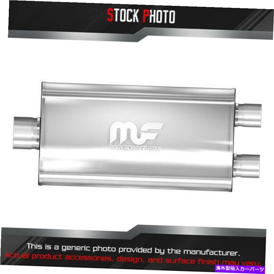 マフラー マグナフローステンレス鋼卵形双方向サテン排気マフラー（4 "センターID MagnaFlow Stainless..