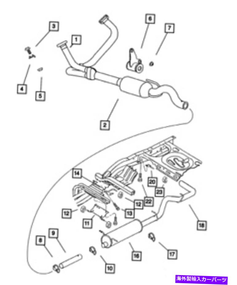 マフラー 本物のモーパール排気マフラー52103323AB Genuine MOPAR Exhaust Muffler 52103323AB