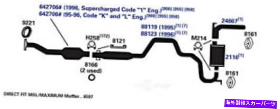 マフラー 排気マフラーアセンブリAPエキゾースト7575フィット2013フォードエスケープ Exhaust Muffler Assembly AP Exhaust 7575 fits 2013 Ford Escape