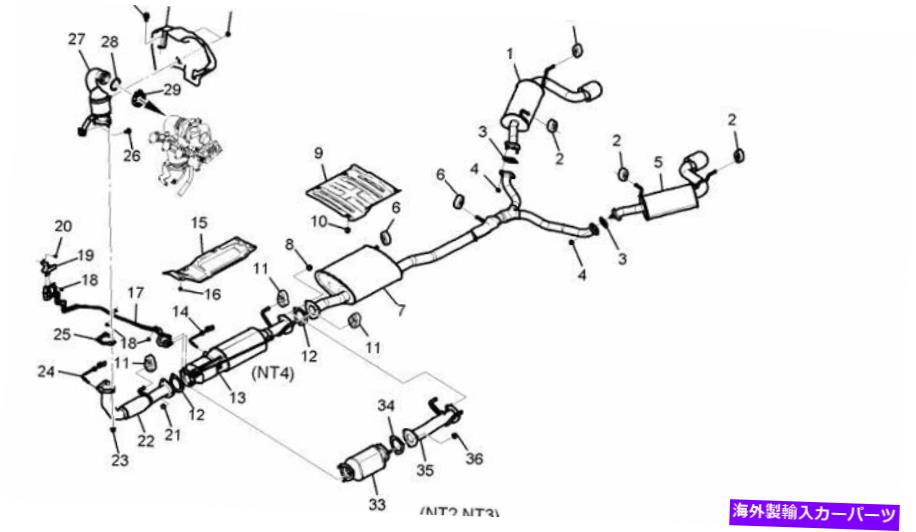 マフラー 本物の新しいHolden Captiva 2007-2009 2.0Lディーゼルマフラーエキゾースト付きテールパイプ GENUINE NEW HOLDEN CAPTIVA 2007-2009 2.0L DIESEL MUFFLER EXHAUST W/ TAIL PIPE