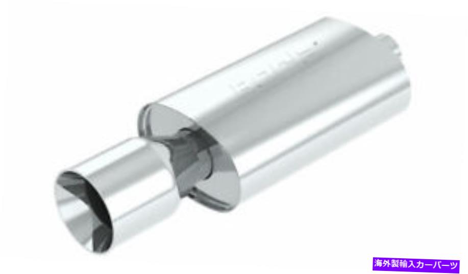 マフラー 2.25 "Muffler C/C Borla 12" Body 5.5 "X 8" Oval 4 "丸いチップユニバーサルSS 2.25" Muffl..