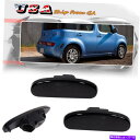 サイドマーカー 2009-2014の日産キューブスモークリアフェンダーサイドマーカーライトランプハウジング2PC For 2009-2014 NISSAN CUBE Smoked Rear Fender Side Marker Light Lamp Housings 2PC