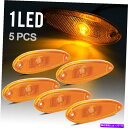 サイドマーカー バス用のユニバーサルティアドロップキャブマーカーライト Universal Teardrop Cab Marker Light 1LED Truck Side Lamp Amber Blinkers for Bus