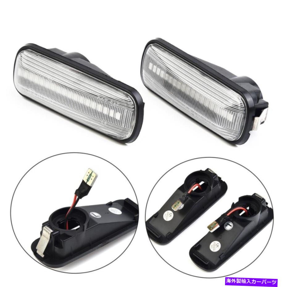 サイドマーカー クリアレンズアンバーLEDフェンダーサイドマーカーランプ96-01用ホンダEK EJ CLEAR LENS AMBER LED FENDER SIDE MARKER LAMP FOR 96-01 For HONDA EK EJ