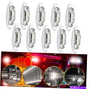 サイドマーカー 10PCSホワイトLEDカートラックトレーラーRV 3.9
