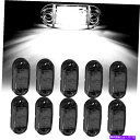 サイドマーカー 10PCSホワイトLEDカートラックトレーラーRV OVAL 2.5