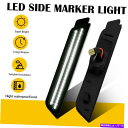 サイドマーカー 2PCホワイトLEDスモークカーリアサイドマーカーライトフィット2010-2015シボレーカマロ 2PC White LED Smoked Ca...