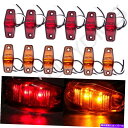 サイドマーカー 6ペアLEDライトランプレッド/アンバー表面マウントクリアランスサイドマーカートレーラー 6PAIR LED LIGHT LAMP RED/AMBER SURFACE MOUNT CLEARANCE SIDE MARKER TRAILER
