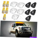 サイドマーカー フォードキャブマーカークリアランスクリアカバー + 5730暖かい白い球根 +ベースの5x 5X FOR FORD CAB MARKER CLE...