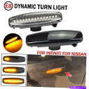 サイドマーカー 2*LEDダイナミックサイドマーカーターンシグナルライトインジケーターインフィニティ用カーライト 2*LED Dynamic Side Marker Turn Signal Light Indicator Car Lights For Infiniti(2)