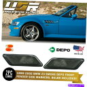 サイドマーカー 1996年から2002年のBMW Z3 E37ロードスターのすべての煙フェンダーサイドマーカーライト DEPO All SMOKE Fender Side Marker Lights For 1996-2002 BMW Z3 E37 Roadster