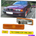 サイドマーカー 2パック信号サイドマーカーライトランプは、BMW E39 5シリーズイエロー用の交換 2 Pack Signal Side Marker Lights Lamps Replacement for BMW E39 5 Series yellow