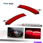 サイドマーカー 06-10ポンティアック至点と土星の空の2x赤いレンズフロントサイドマーカーLEDライト 2X Red Lens Front Side Marker LED Lights For 06-10 Pontiac Solstice & Saturn Sky